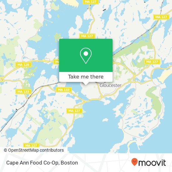 Mapa de Cape Ann Food Co-Op