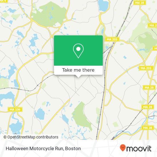 Mapa de Halloween Motorcycle Run