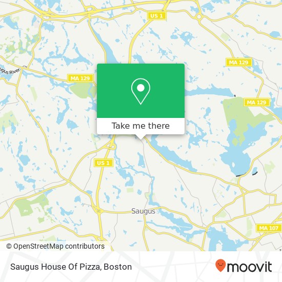 Mapa de Saugus House Of Pizza