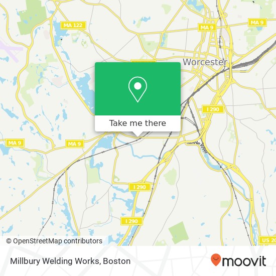 Mapa de Millbury Welding Works