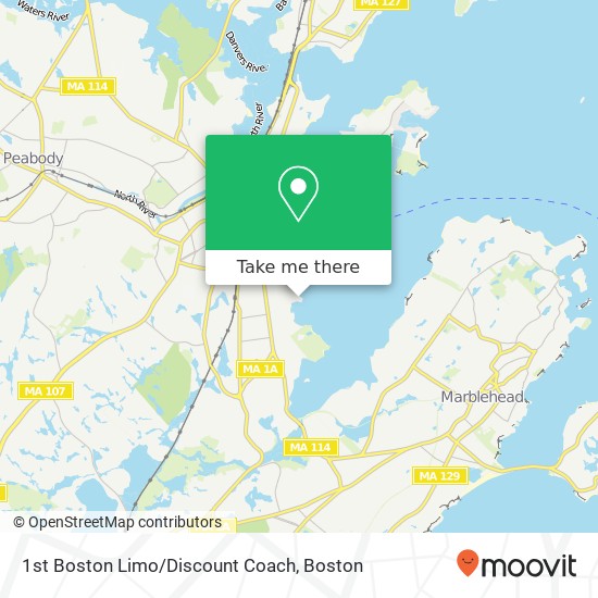 Mapa de 1st Boston Limo/Discount Coach