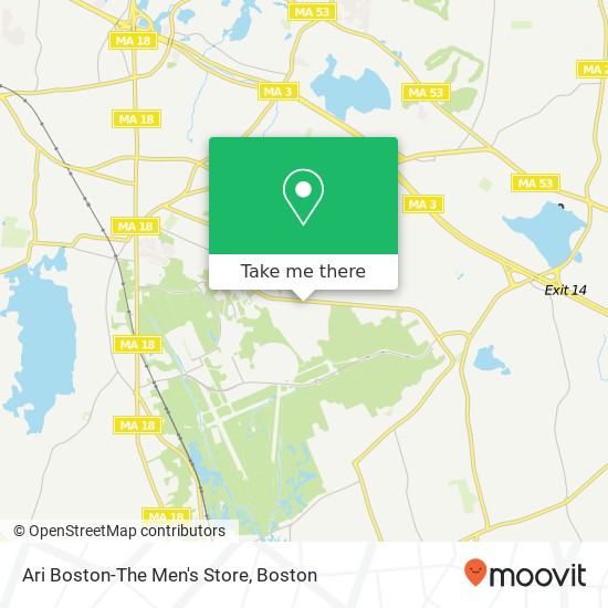 Mapa de Ari Boston-The Men's Store