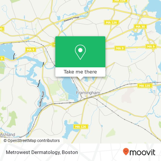 Mapa de Metrowest Dermatology