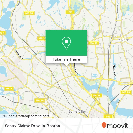 Mapa de Sentry Claim's Drive-In