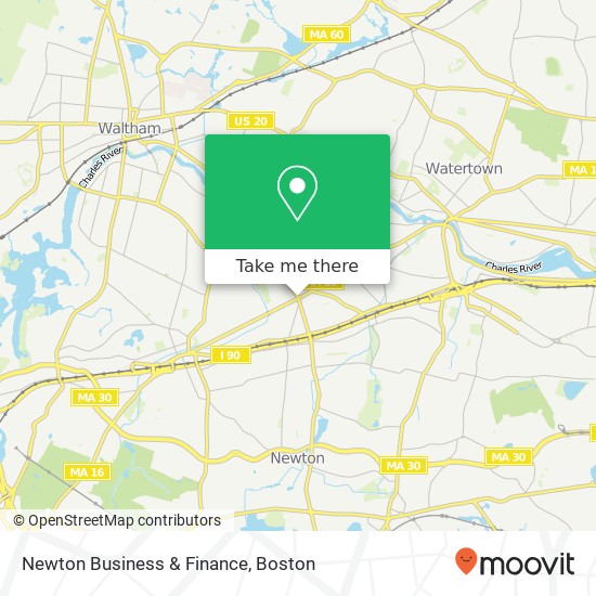 Newton Business & Finance map