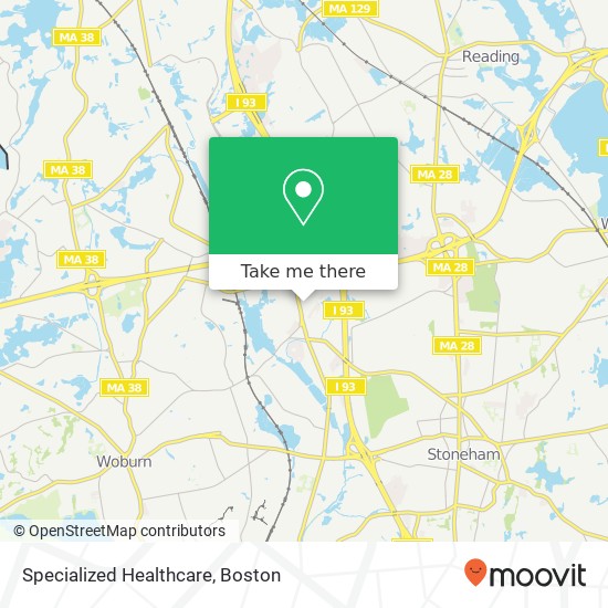 Specialized Healthcare map