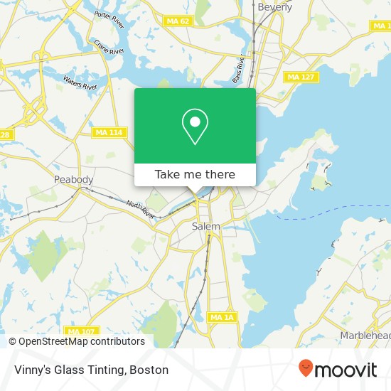 Vinny's Glass Tinting map