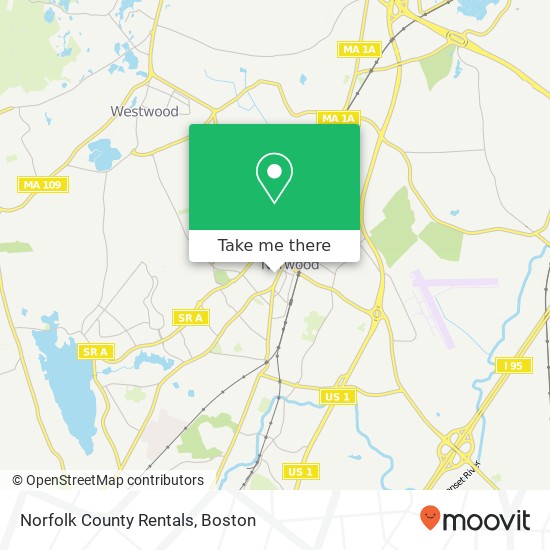 Norfolk County Rentals map