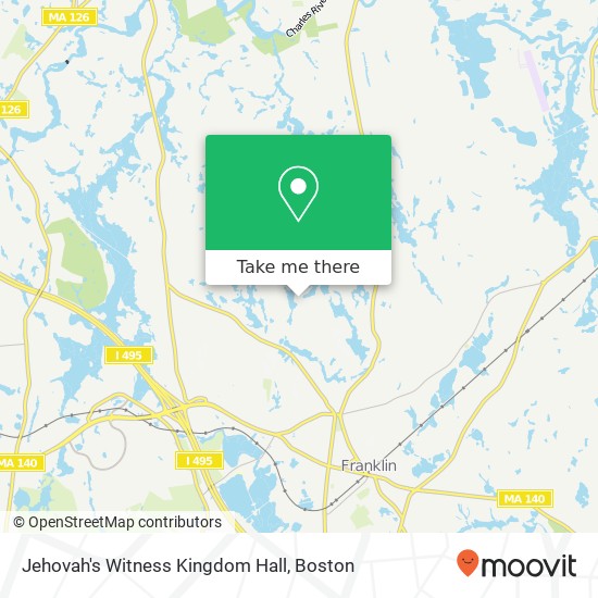 Mapa de Jehovah's Witness Kingdom Hall