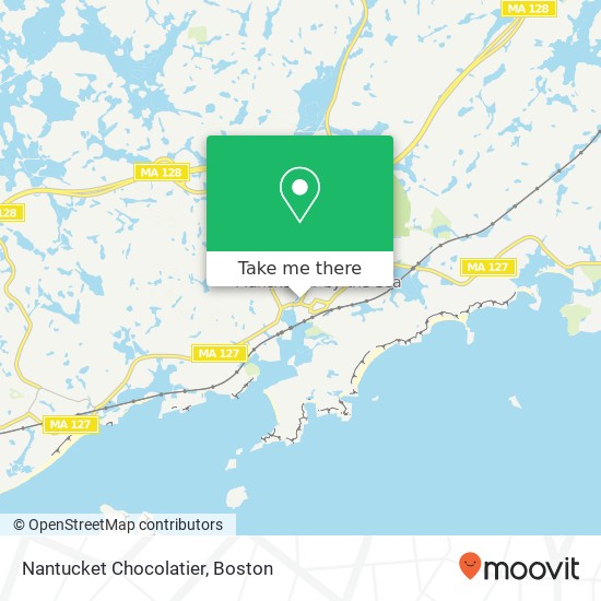 Mapa de Nantucket Chocolatier