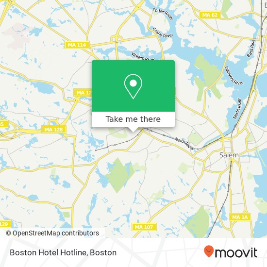 Mapa de Boston Hotel Hotline