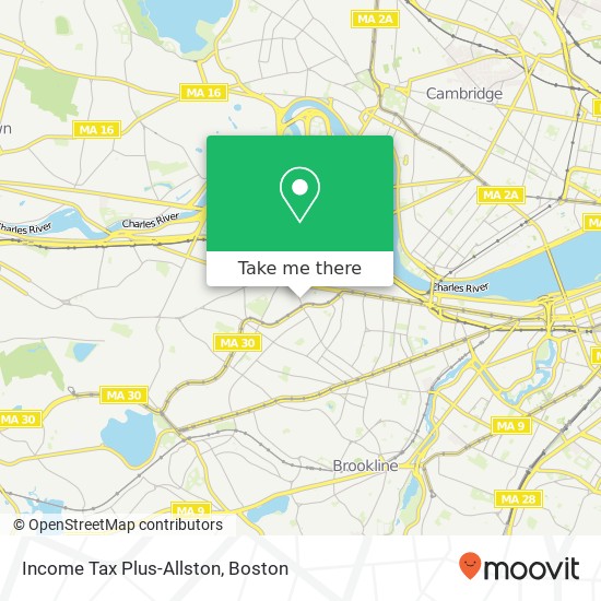 Mapa de Income Tax Plus-Allston