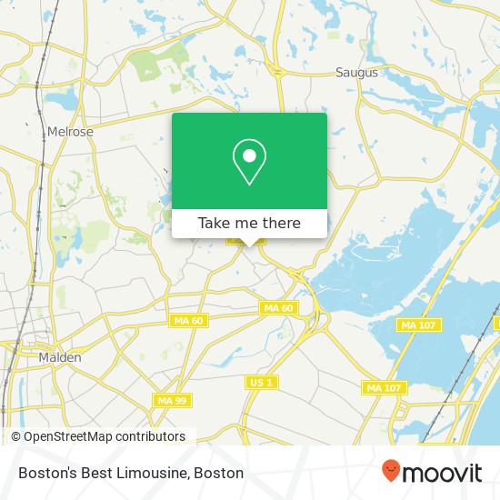 Boston's Best Limousine map