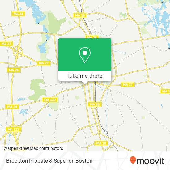 Brockton Probate & Superior map