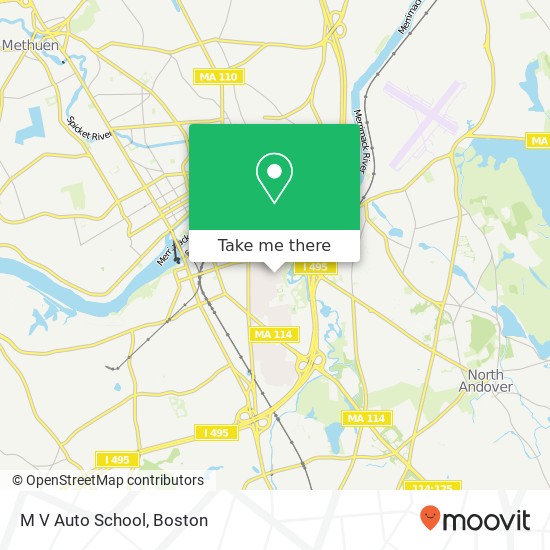 M V Auto School map