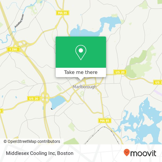 Middlesex Cooling Inc map