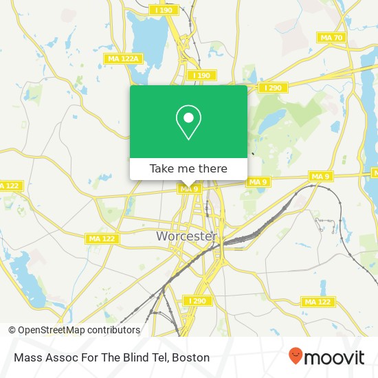 Mapa de Mass Assoc For The Blind Tel