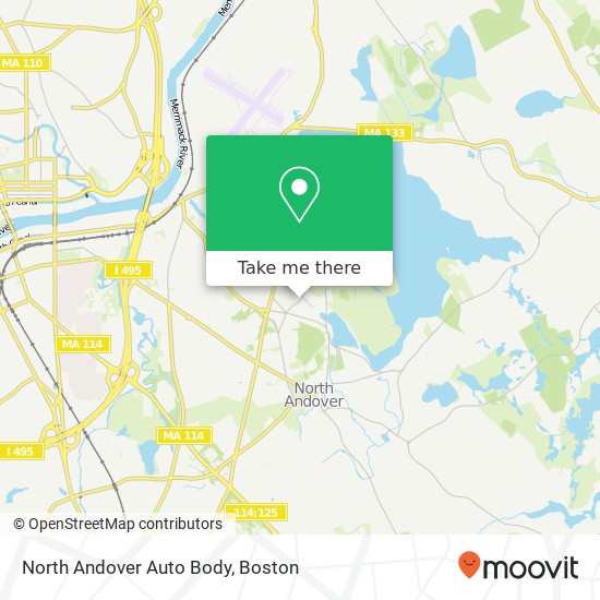 North Andover Auto Body map