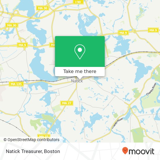 Mapa de Natick Treasurer