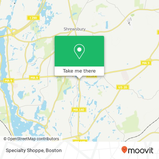 Mapa de Specialty Shoppe