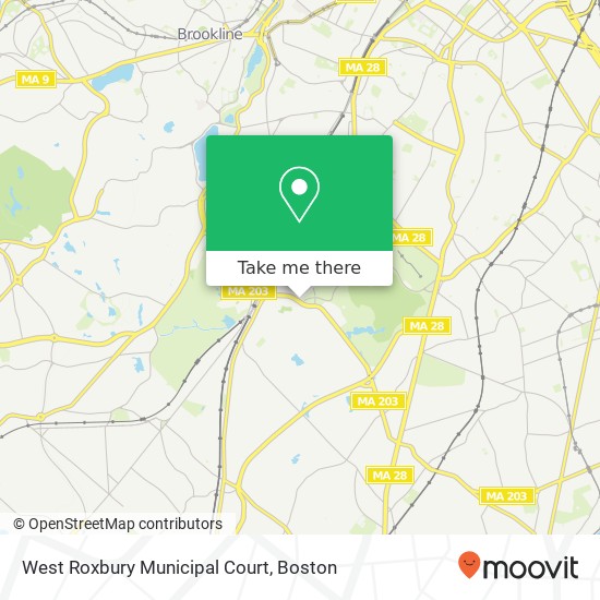 West Roxbury Municipal Court map