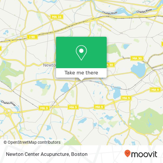 Newton Center Acupuncture map