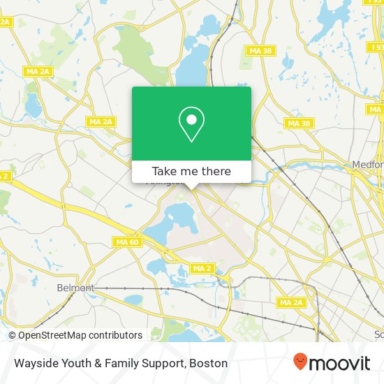 Wayside Youth & Family Support map