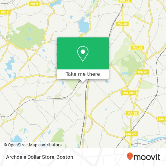 Mapa de Archdale Dollar Store