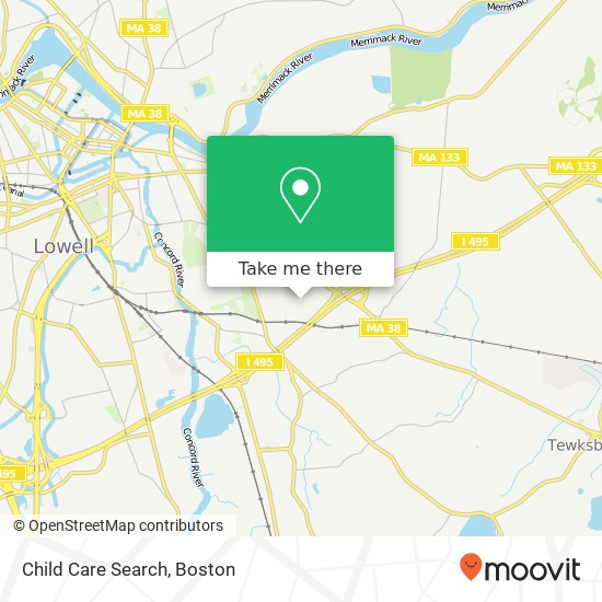 Child Care Search map