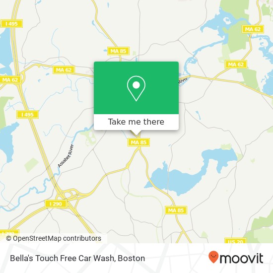 Bella's Touch Free Car Wash map