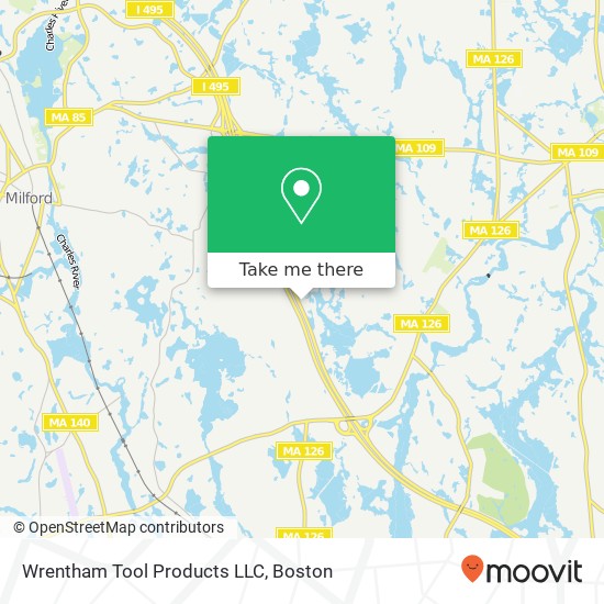 Mapa de Wrentham Tool Products LLC