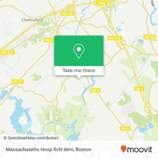 Mapa de Massachusetts Hosp Schl Almi