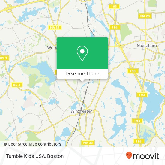 Mapa de Tumble Kids USA