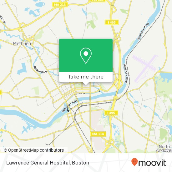 Mapa de Lawrence General Hospital