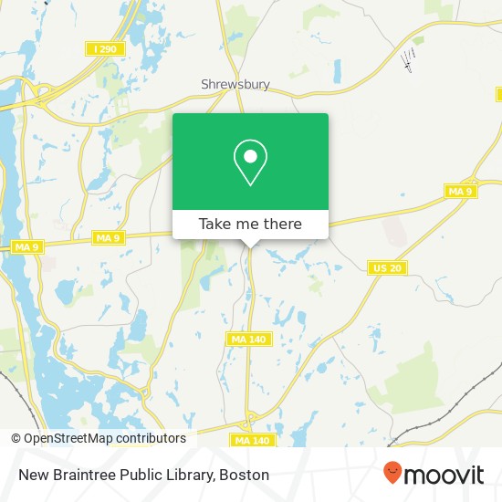 Mapa de New Braintree Public Library