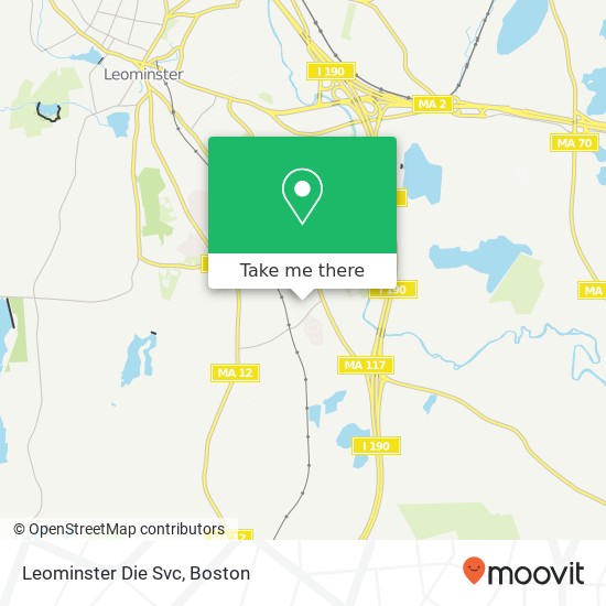 Mapa de Leominster Die Svc