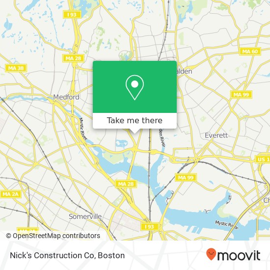 Nick's Construction Co map