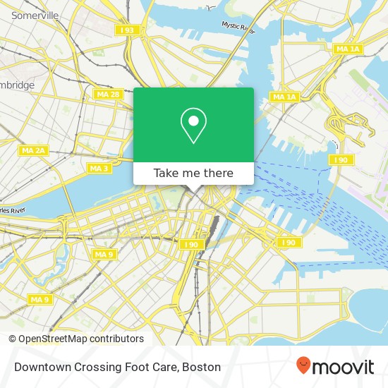 Mapa de Downtown Crossing Foot Care