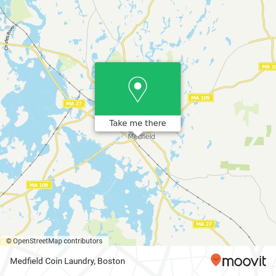 Medfield Coin Laundry map