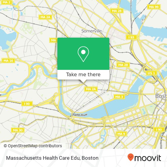 Massachusetts Health Care Edu map