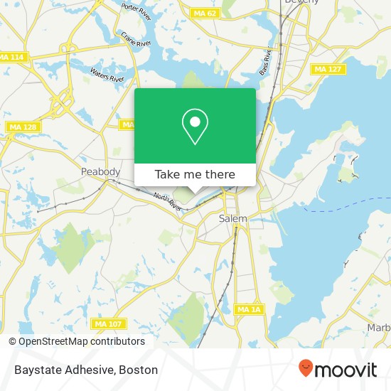 Mapa de Baystate Adhesive