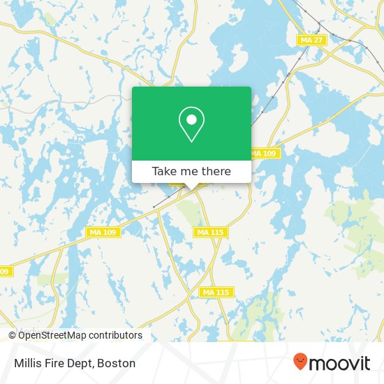 Millis Fire Dept map