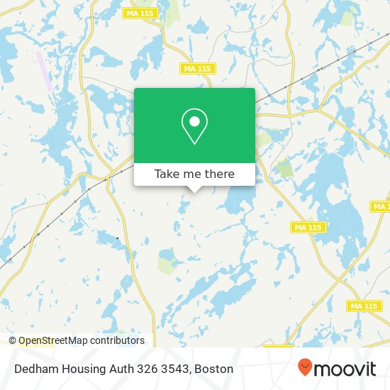 Mapa de Dedham Housing Auth 326 3543