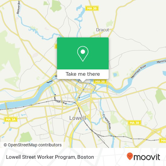 Lowell Street Worker Program map