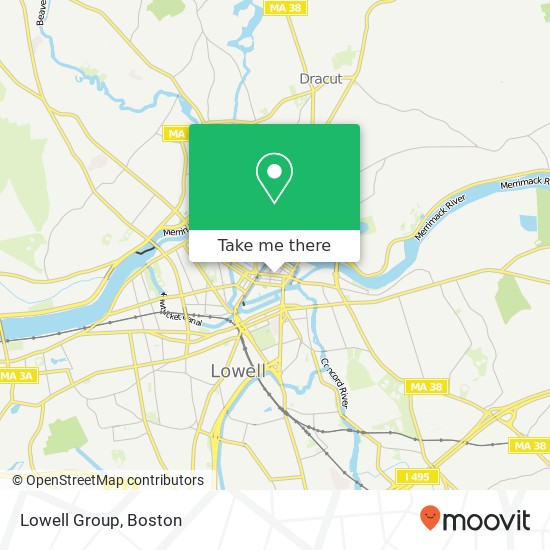 Mapa de Lowell Group