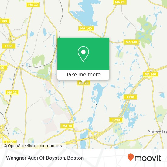 Wangner Audi Of Boyston map