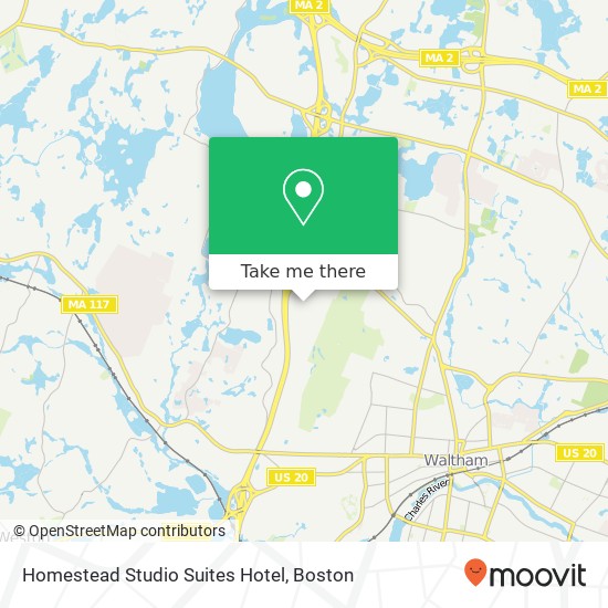 Mapa de Homestead Studio Suites Hotel