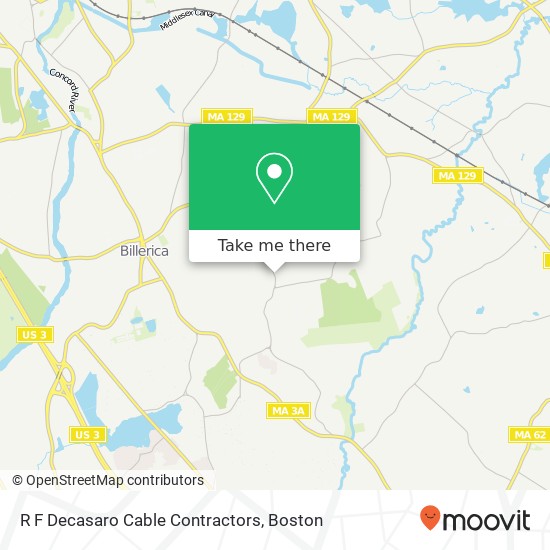 Mapa de R F Decasaro Cable Contractors