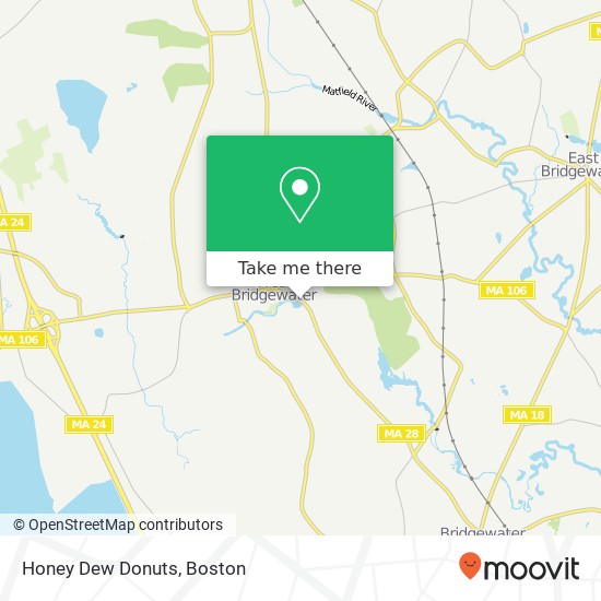 Mapa de Honey Dew Donuts