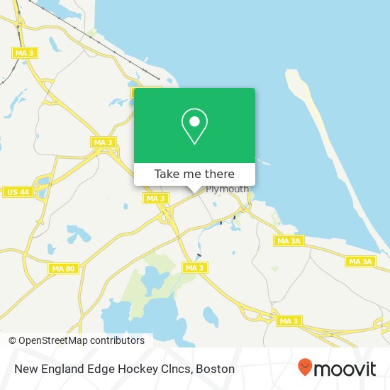 New England Edge Hockey Clncs map